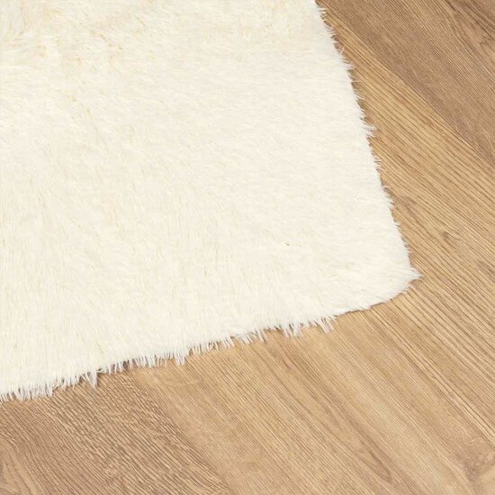 Hoogpolig Vloerkleed Navarra Polyester Kleurig Cr&egrave;me 120 x 120 cm Vierkant