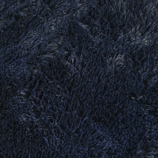 Hoogpolig Vloerkleed Navarra Polyester Marineblauw 130 x 200 cm Rechthoekig