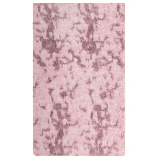 Hoogpolig Vloerkleed Navarra Polyester Stoffig Roze Dusty Pink 60 x 100 cm Rechthoekig