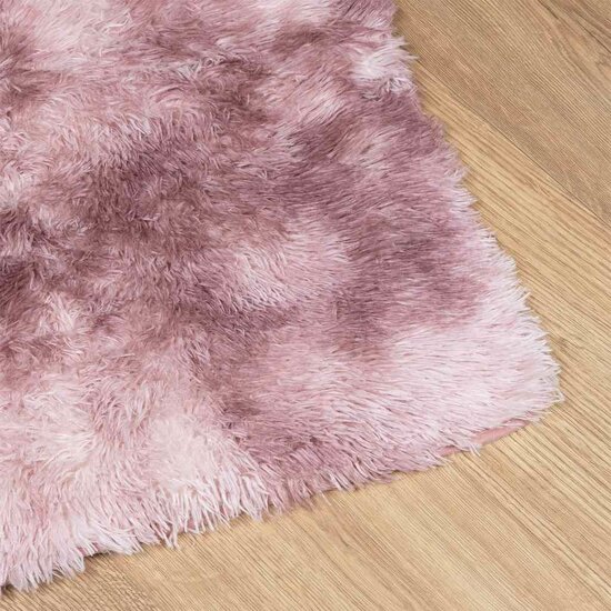 Hoogpolig Vloerkleed Navarra Polyester Stoffig Roze Dusty Pink 60 x 100 cm Rechthoekig