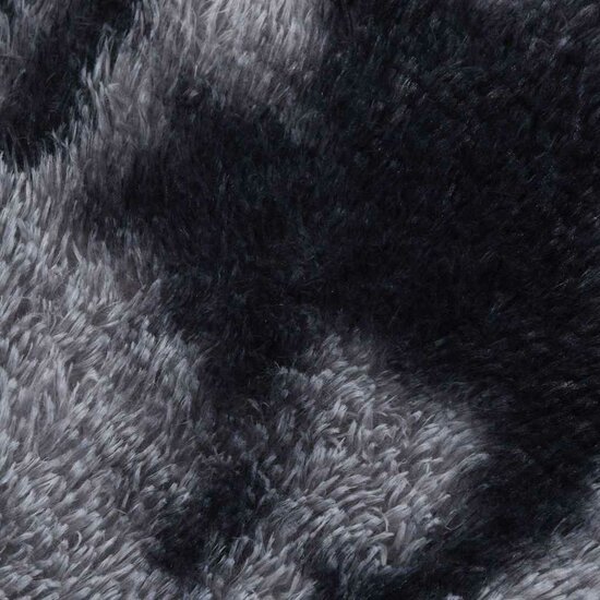 Hoogpolig Vloerkleed Navarra Polyester Donkergrijs 160 x 230 cm Rechthoekig