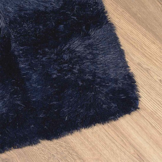 Hoogpolig Vloerkleed Navarra Polyester Marineblauw 160 x 160 cm Vierkant