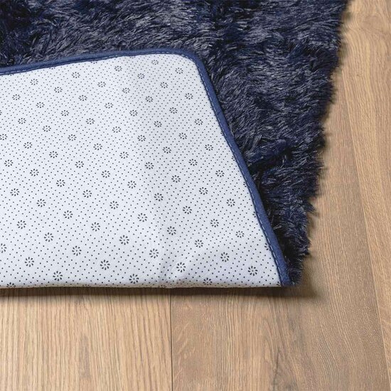 Hoogpolig Vloerkleed Navarra Polyester Marineblauw 160 x 160 cm Vierkant