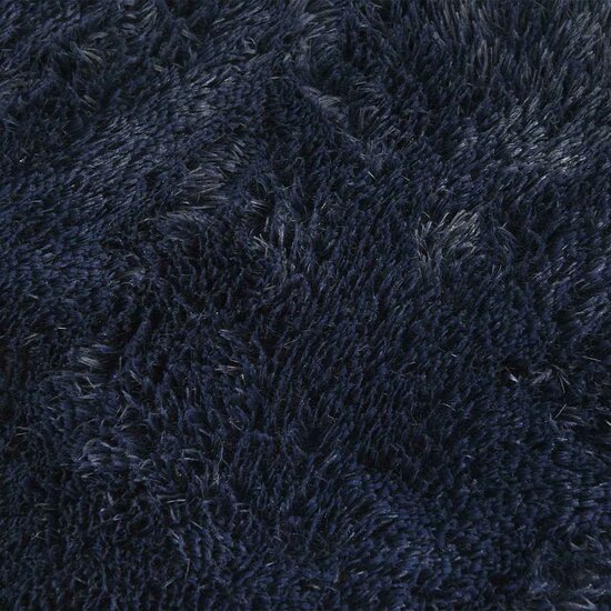 Hoogpolig Vloerkleed Navarra Polyester Marineblauw 160 x 160 cm Vierkant