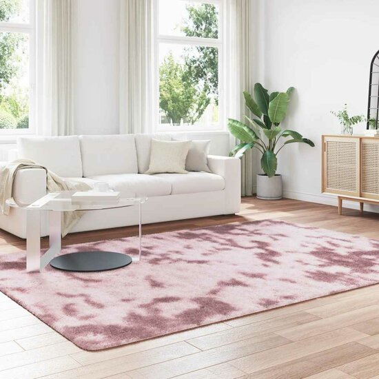 Hoogpolig Vloerkleed Navarra Polyester Stoffig Roze Dusty Pink 200 x 290 cm Rechthoekig