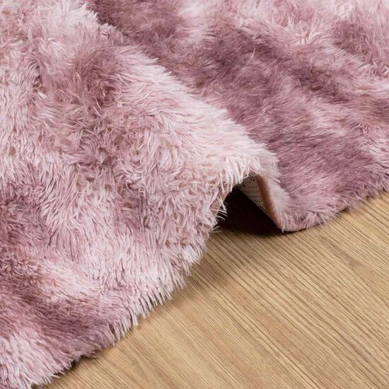 Hoogpolig Vloerkleed Navarra Polyester Stoffig Roze Dusty Pink 200 x 290 cm Rechthoekig