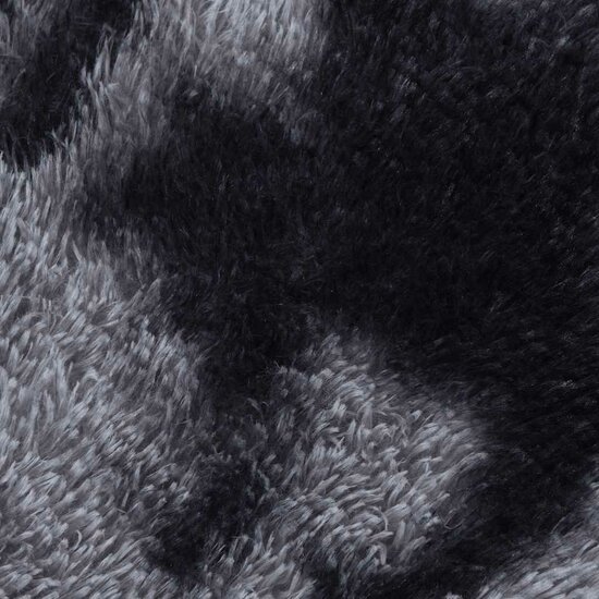 Hoogpolig Vloerkleed Navarra Polyester Donkergrijs 120 x 120 cm Rond