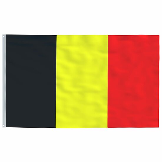 Vlag met vlaggenmast Belgi&euml; 5,55 m aluminium