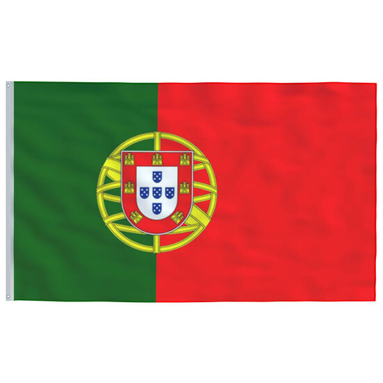 Vlag met vlaggenmast Portugal 5,55 m aluminium