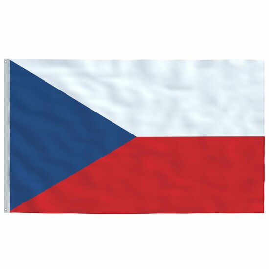 Vlag Met Vlaggenmast 5,55 M Aluminium 5.55 m Tsjechi&euml;