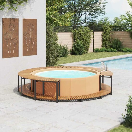 Spa-Ombouw 273X53 Cm Massief Acaciahout