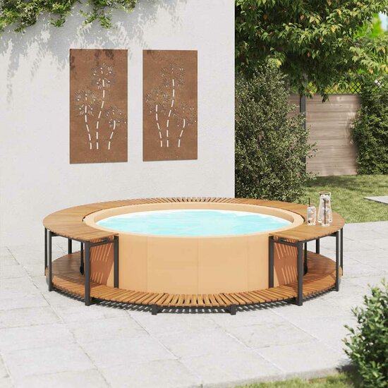 Spa-Ombouw 273X53 Cm Massief Acaciahout