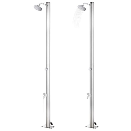 Buitendouche 215 cm roestvrij staal