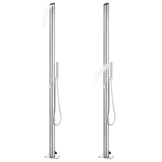 Buitendouche 220 cm roestvrij staal