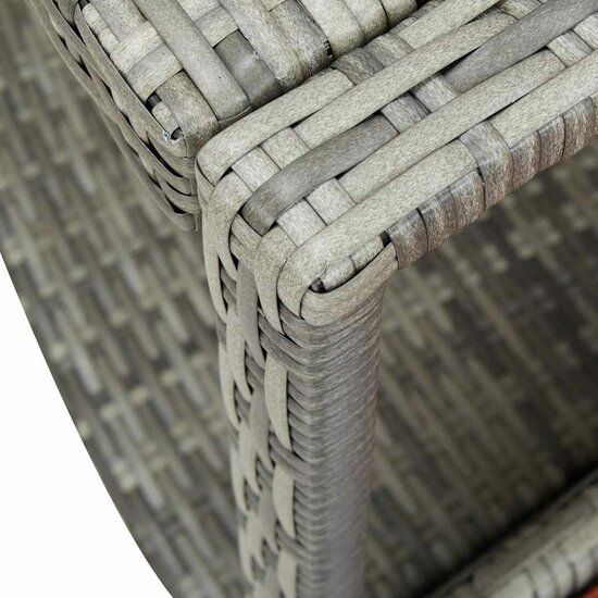 Hottub-Ombouw Poly Rattan Grijs