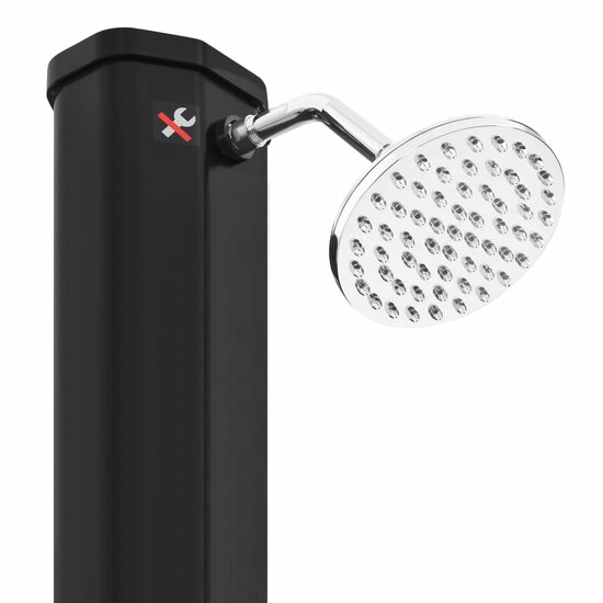 Buitendouche Solar Met Douchekop En Kraan 35 L Zwart