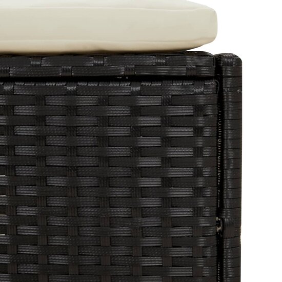Hottub-Ombouw Poly Rattan En Massief Acaciahout 1 Zwart