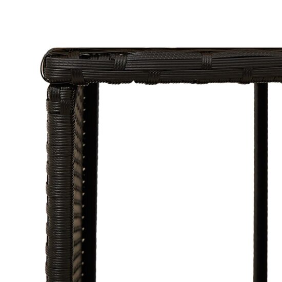Hottub-Ombouw Poly Rattan En Massief Acaciahout 1 Zwart