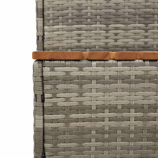 Hottub-Opstap 100X50X50,5 Cm Poly Rattan&amp;Massief Acaciahout 100 x 50 x 50.5 cm Grijs