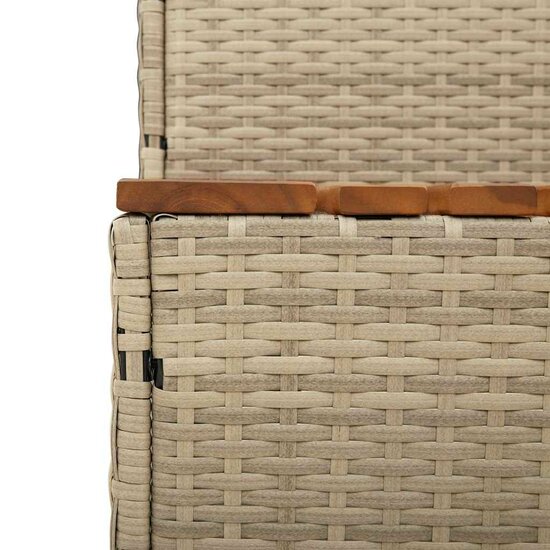 Hottub-Opstap 100X50X50,5 Cm Poly Rattan&amp;Massief Acaciahout 100 x 50 x 50.5 cm Beige