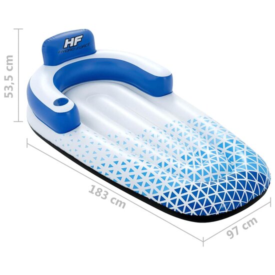 Hydro-Force Drijfbed 183x97 cm blauw