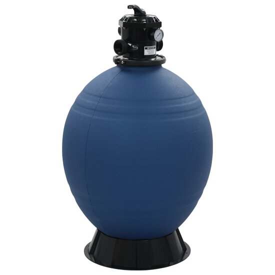 Zwembadzandfilter Met 6-Positie Ventiel Blauw 660 mm