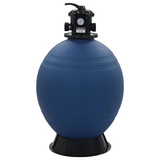 Zwembadzandfilter Met 6-Positie Ventiel Blauw 660 mm
