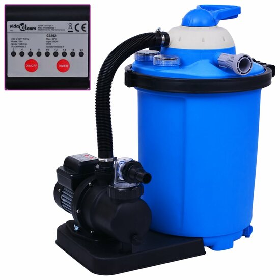 Zandfilterpomp Met Timer 550 W 50 l