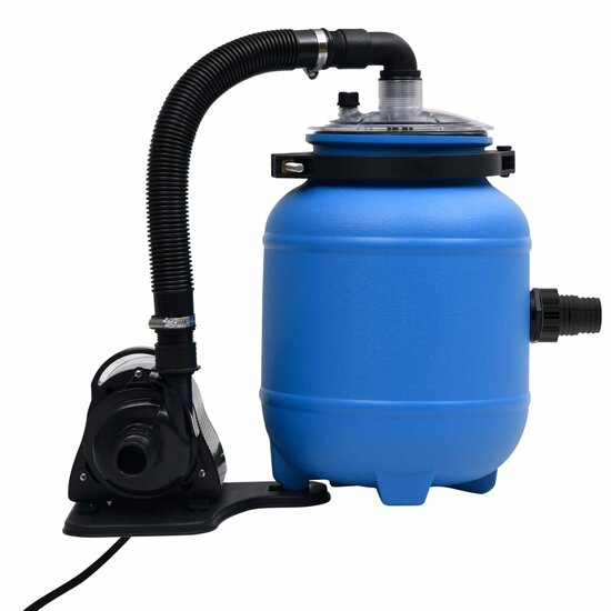 Zwembadfilterpomp 4 M&sup3;/U Zwart En Blauw