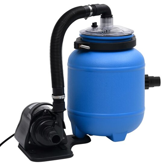 Zwembadfilterpomp 4 M&sup3;/U Zwart En Blauw