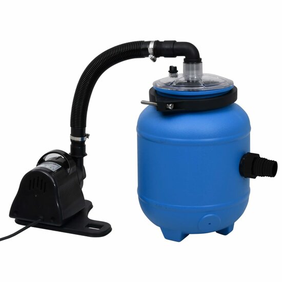 Zwembadfilterpomp 4 M&sup3;/U Zwart En Blauw