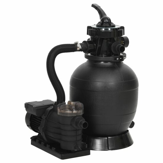 Zwembadzandfilter Met Voorfilter Zwart
