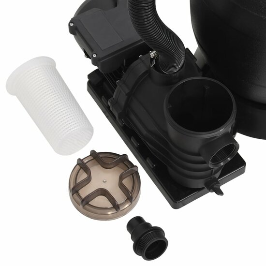 Zwembadzandfilter Met Voorfilter Zwart