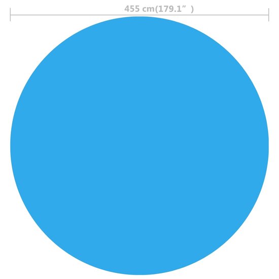Solar Zwembadfolie Drijvend Rond 455 Cm Pe &Oslash; 455 cm Blauw