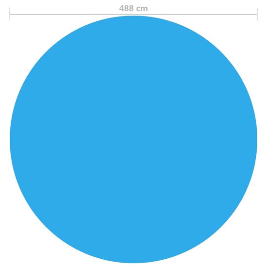 Zwembadzeil rond 488 cm PE blauw