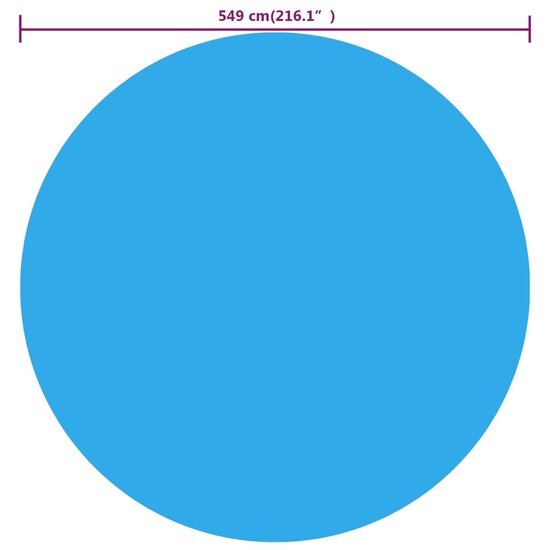 Zwembadzeil Rond 549 Cm Pe &Oslash; 549 cm Blauw