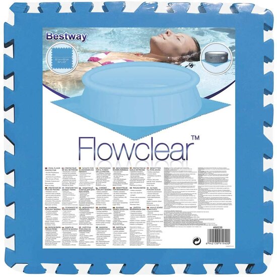 Zwembadbodembeschermers 8 st blauw 58220