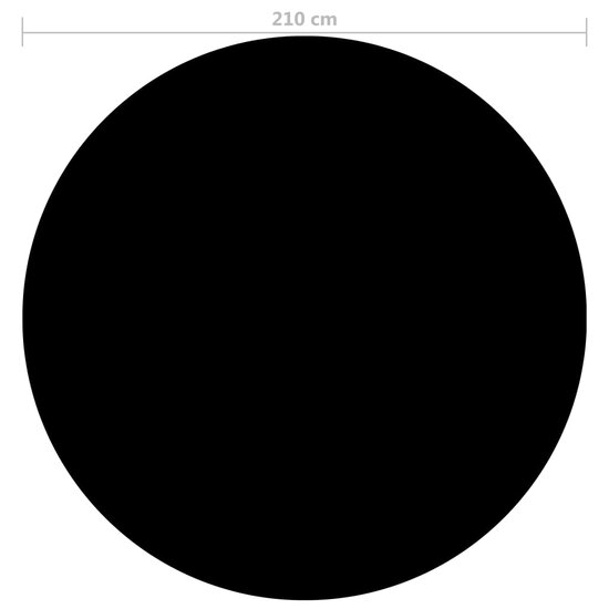 Zwembadhoes 210 cm PE zwart