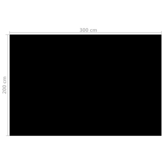 Zwembadhoes Pe 300 x 200 cm Zwart