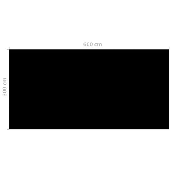 Zwembadhoes Pe 600 x 300 cm Zwart