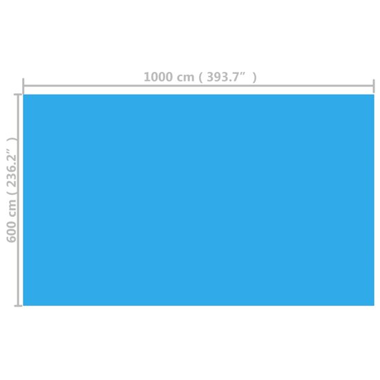 Zwembadhoes Rechthoekig Pe 1000 x 600 cm Blauw