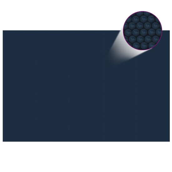 Zwembadfolie Solar Drijvend 600X400 Cm Pe 600 x 400 cm 200 &mu;m Zwart en blauw