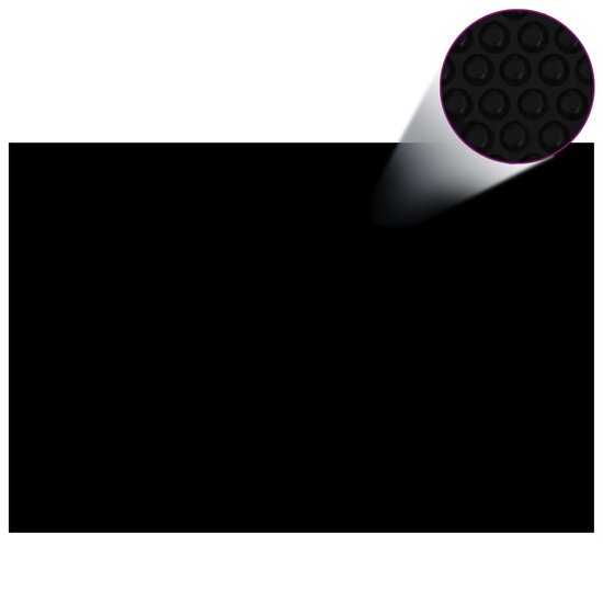 Zwembadfolie Solar Drijvend 600X400 Cm Pe 600 x 400 cm 200 &mu;m Zwart en blauw