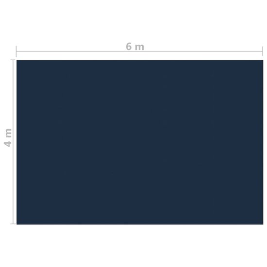 Zwembadfolie Solar Drijvend 600X400 Cm Pe 600 x 400 cm 200 &mu;m Zwart en blauw