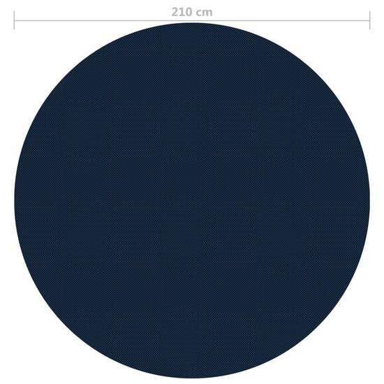Zwembadfolie solar drijvend 210 cm PE zwart en blauw