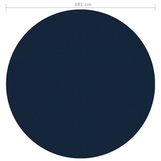 Zwembadfolie Solar Drijvend 381 Cm Pe &Oslash; 381 cm Zwart en blauw