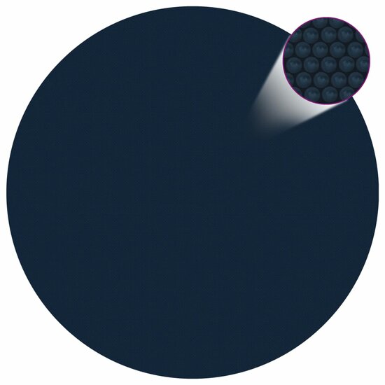 Zwembadfolie Solar Drijvend 455 Cm Pe &Oslash; 455 cm Zwart en blauw
