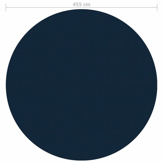 Zwembadfolie Solar Drijvend 455 Cm Pe &Oslash; 455 cm Zwart en blauw