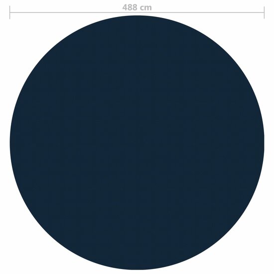 Zwembadfolie solar drijvend 488 cm PE zwart en blauw