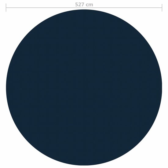 Zwembadfolie solar drijvend 527 cm PE zwart en blauw